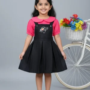 GIRLS BLACK AND PINKFROCK 394