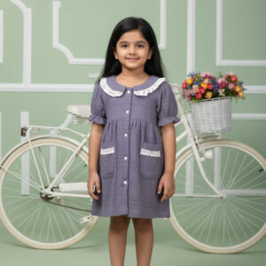 violet girls frock 413